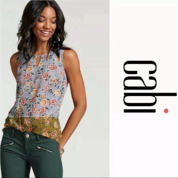 CAbi 5354 Penelope Floral Tank Top‎ Size XS - Picture 2 of 8